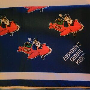 Vintage SANTA Everyone's Favorite Pilot" 52" long by 12" wide Ladies Scarf